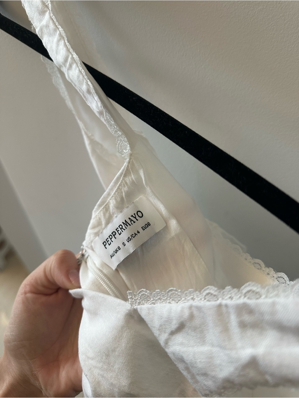 Peppermayo White Lace Trim Cami Dress - Picture 5 of 5